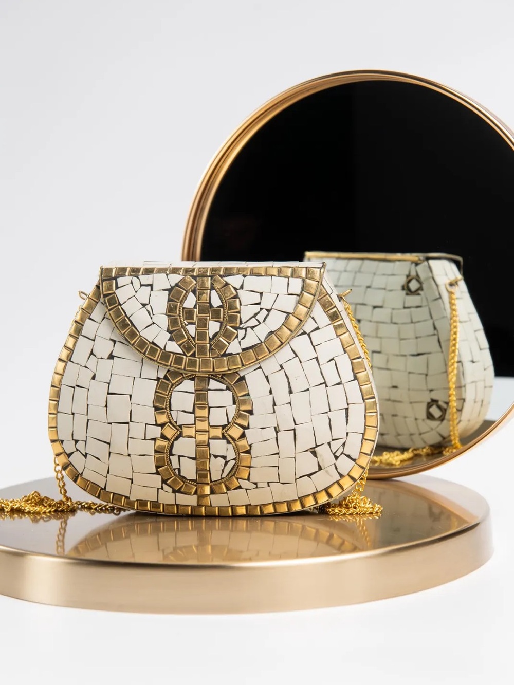 Ramla  Mosaic Chain Shoulder Bag - Picture 3 of 7